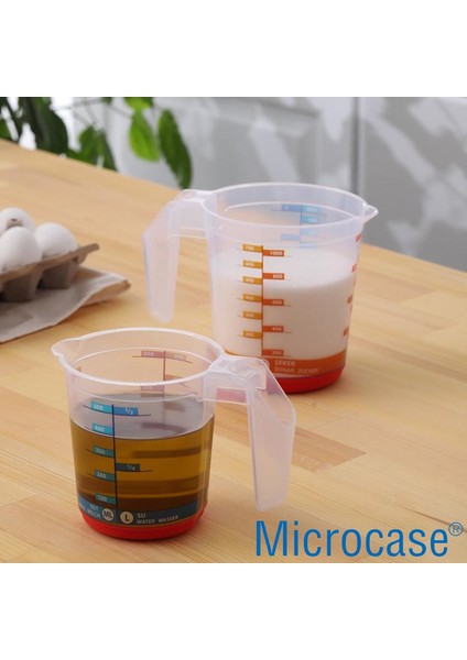 500ML Saplı Plastik Dereceli Renkli Ölçü Kabı - AL4692 fırsatları