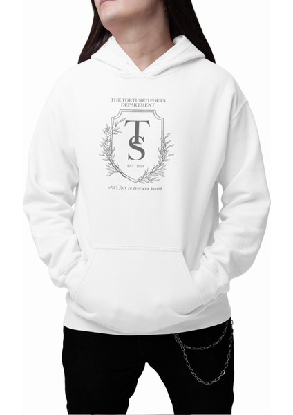 Oversize Ts Est 2024 Ttpd Sırt Baskılı Kapüşonlu Sweatshirt, Unisex Taylor Swift Baskılı Hoodie