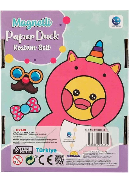 Magnetli Paper Duck Kostüm Seti modelleri