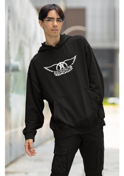 Unisex Aerosmith Tour Sırt Baskılı Kapüşonlu Sweatshirt, Oversize Rock Band Baskılı Hoodie fiyatları