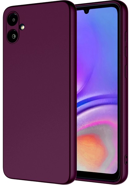 Samsung Galaxy A06 Kılıf Mara Lansman Silikon Mat Soft Kamera Korumalı Mürdüm