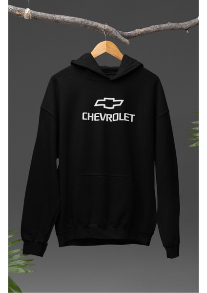 Oversize C-10 Sırt Baskılı Kapüşonlu Sweatshirt, Unisex Classic Araba Temalı Hoodie