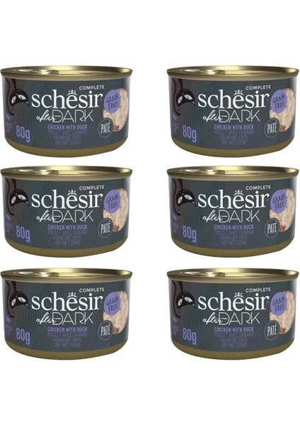 After Dark Pate Tavuklu ve Ördekli Konserve Kedi Maması 80 gr 6'lı