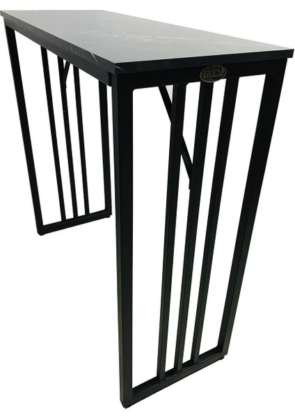 Bar Tipi Masa Bar Masası Metal Ayaklı Masa-Siyah