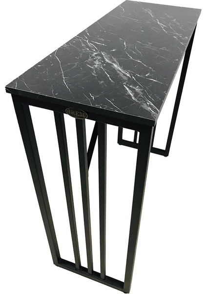Bar Tipi Masa Bar Masası Metal Ayaklı Masa-Siyah