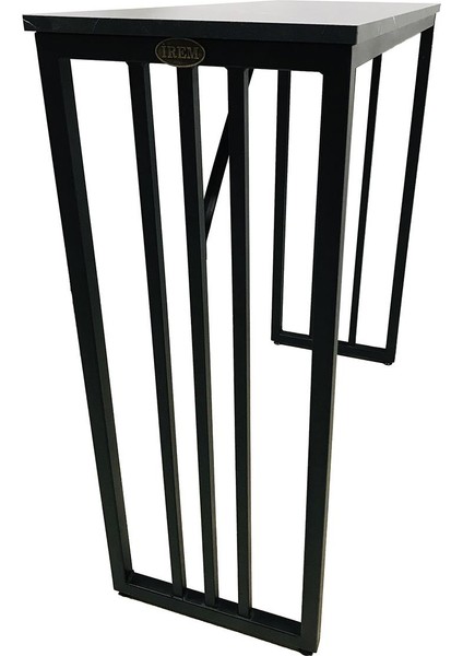 Bar Tipi Masa Bar Masası Metal Ayaklı Masa-Siyah