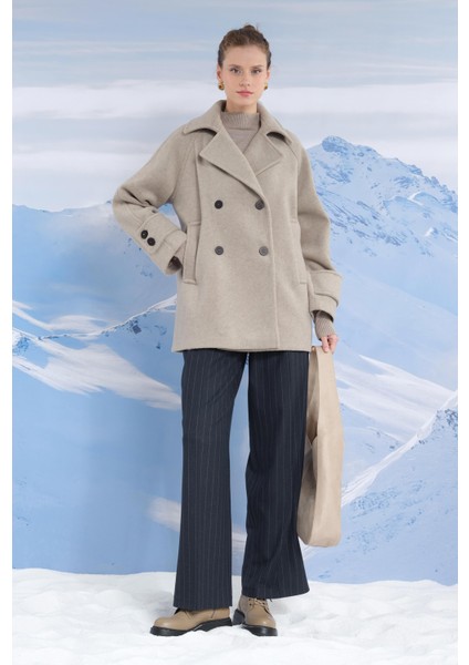 Kısa Kruvaze Kaban Vizon