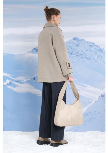 Kısa Kruvaze Kaban Vizon