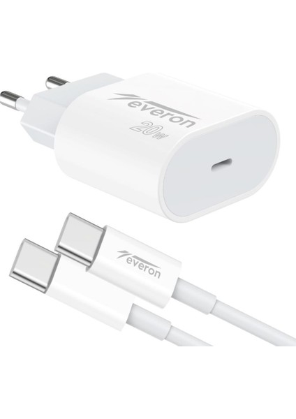 20W Typec Typec Kablolu Şarj Cihazı EVR-013-C