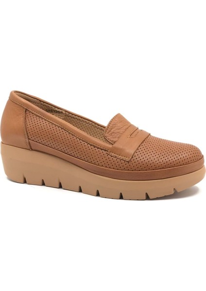 59016 Zn Deri Dolgu Topuk Comfort Casual Kadın Ayakkabı modelleri