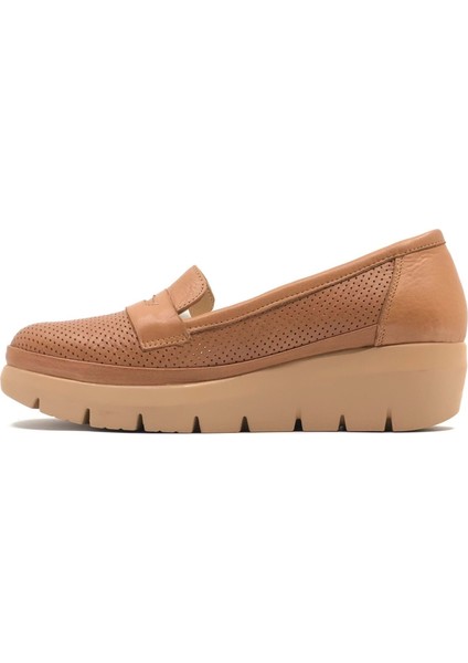59016 Zn Deri Dolgu Topuk Comfort Casual Kadın Ayakkabı fırsatları