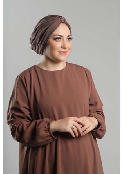 Vizon Pratik Hazır Geçmeli Tesettür Bone Sandy Pileli Salaş 2121_10
