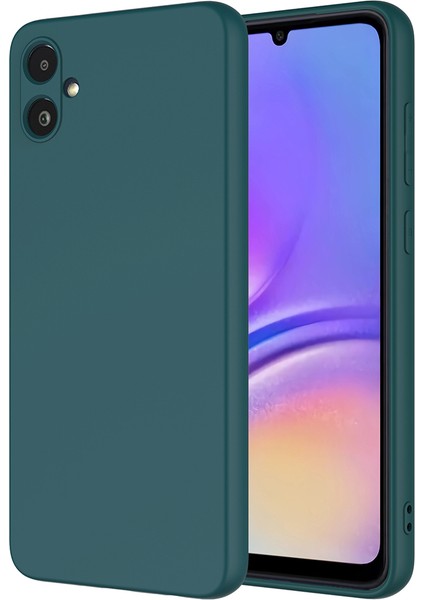 Samsung Galaxy A06 Kılıf Mara Lansman Silikon Mat Soft Kamera Korumalı Koyu Yeşil