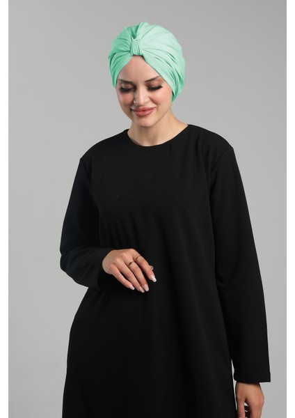 Mint Yeşili Pratik Hazır Geçmeli Tesettür Bone Sandy Pileli Salaş 2121_13 fırsatları
