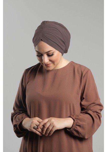 Vizon Pratik Hazır Geçmeli Tesettür Bone Sandy Büzgülü Salaş 2119_10 modelleri