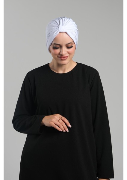 Beyaz Pratik Hazır Geçmeli Tesettür Bone Sandy Pileli Salaş 2121_42 fiyatları