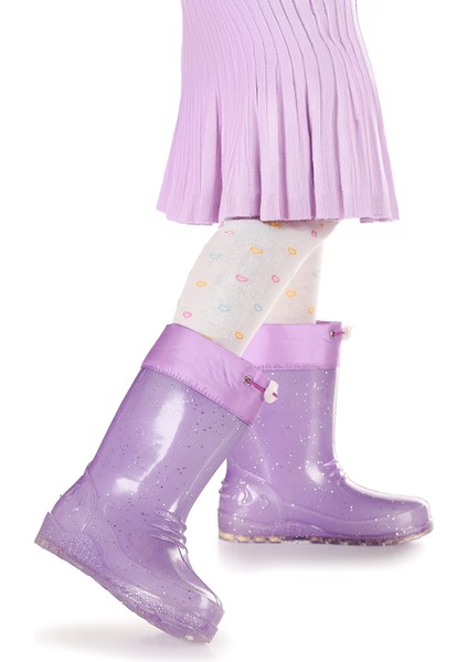 Savana Su Geçirmez Kız Çocuk Yağmur Çizmesi Lila - Lila fırsatları