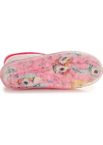 Unicorn Su Geçirmez Kız Çocuk Yağmur Çizmesi Pembe - Turkuaz indirimleri