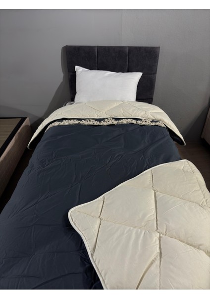 Saten %100 Pamuk Saten Tek Kişilik Yorgan Osela V4 Indigo Gri fiyatları