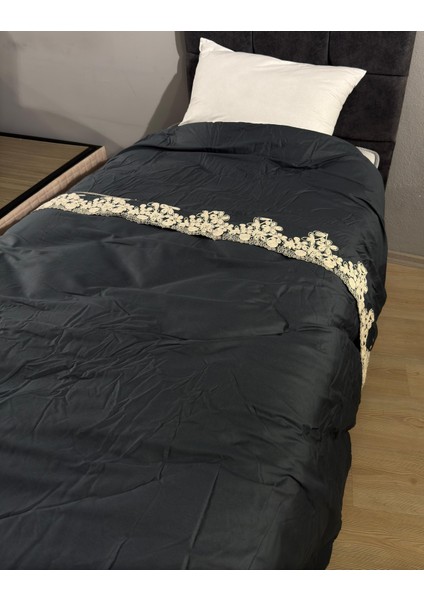 Saten %100 Pamuk Saten Tek Kişilik Yorgan Osela V4 Indigo Gri indirimleri