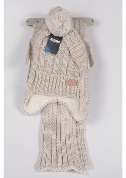 8-12 Yaş 3'lu Cocuk Atkı Bere Eldiven Set