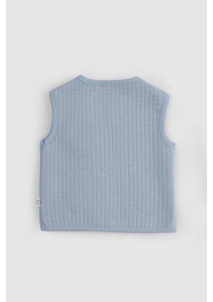 Kapitone Animal Aplikeli Mavi Bebek Yelek fırsatları