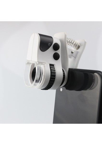 60X Mini Cep Telefonu Için Mandallı Mikroskop Uv Ledli Büyüteç - AL4727