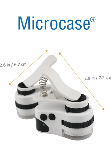 60X Mini Cep Telefonu Için Mandallı Mikroskop Uv Ledli Büyüteç - AL4727