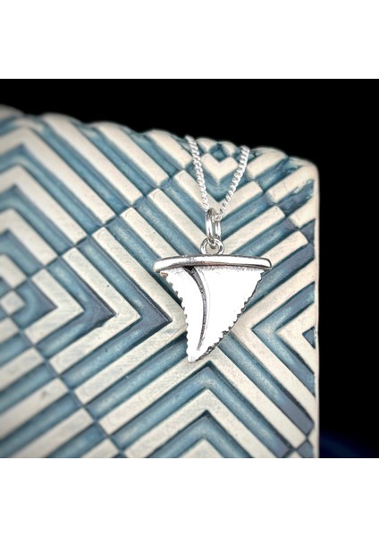 Gümüş Köpek Balığı Dişi Kolye 925 Ayar Gümüş Köpek Balığı Dişi Figürlü Erkek Kolye modelleri