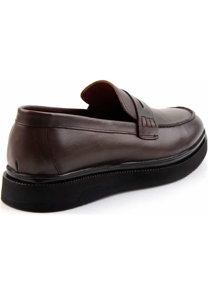 Kahve Deri Erkek Loafer Ayakkabı E01440102303