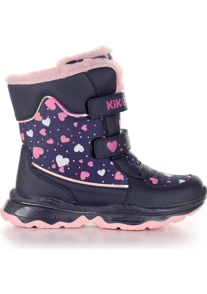 Kartanesi Cırtlı Kız Çocuk Kar Bot Soğuk Suya Dayanıklı Lacivert modelleri