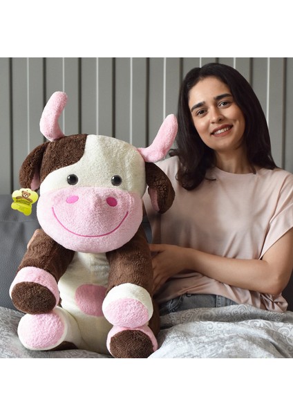 110 cm Sevimli Peluş Arkadaşınız Oturan Inek