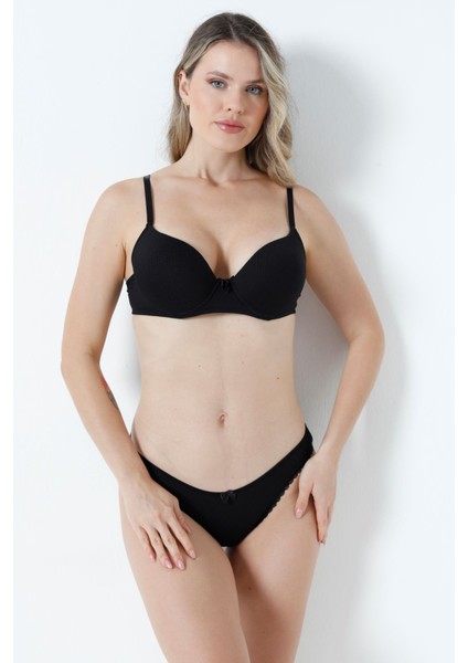 Küçük Petek Sütyen Takım Dolu Kap Siyah - 2526.1783. fiyatları