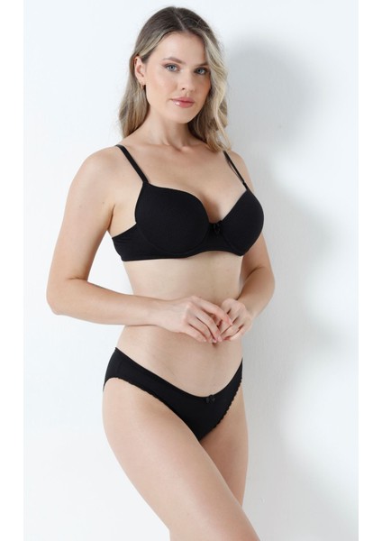 Küçük Petek Sütyen Takım Dolu Kap Siyah - 2526.1783. indirimleri