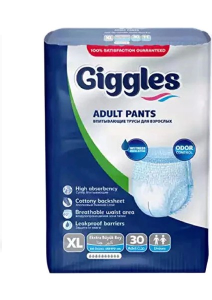 Külotlu Yetişkin Hasta Bezi Xlarge 30'lu - 4 Paket