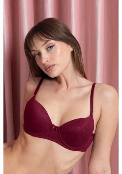Filamlı Dolgusuz Sütyen Bordo - 2528.1783-B. indirimleri