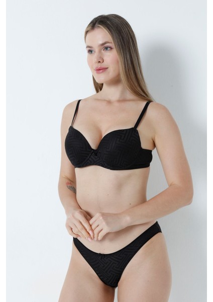 Sütyen Takım Labirent Desen Boş Siyah - 2549.1783-B. fiyatları