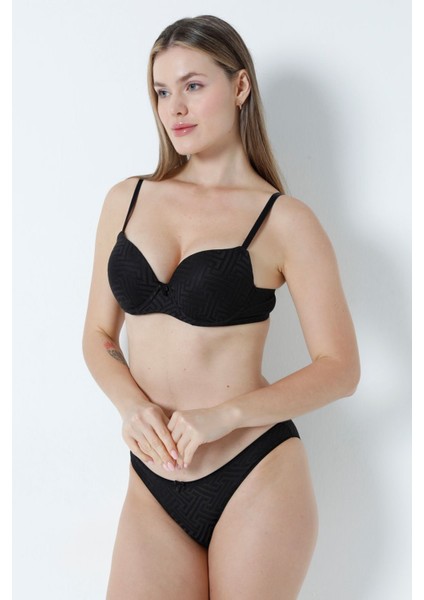 Sütyen Takım Labirent Desen Boş Siyah - 2549.1783-B. indirimleri