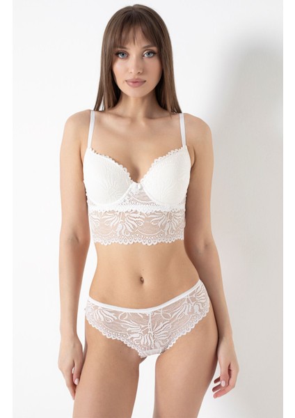 Sütyen Dantelli Etekli Dolu Ekru - 2515.1783. fiyatları