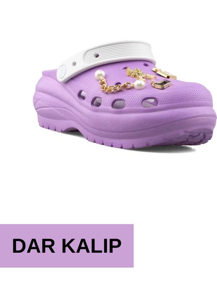 Kalın Taban Taş Detaylı Rahat Kadın Doktor Hemşire Terliği