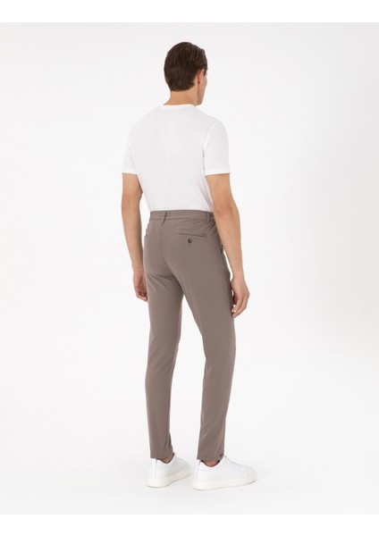 Erkek Bej Slim Fit Esnek Jogger Kanvas Pantolon 50307954-Vr011