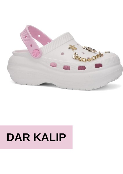 Kalın Taban Taş Detaylı Rahat Kadın Doktor Hemşire Terliği