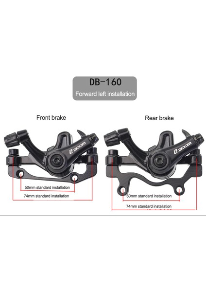 Zoom Bisiklet Disk Fren Alüminyum Alaşımlı Dağ Yol Bisikleti Mekanik Kaliper Disk Frenler Bisiklet Çift Fren (Yurt Dışından)
