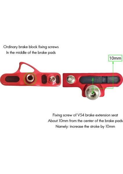 Katlanır Bisiklet C Kaliper Fren Balataları Bisiklet Uzatma Adaptörü Uzatma Fren Balataları Sabit Dişli Alüminyum Alaşımlı (Yurt Dışından)