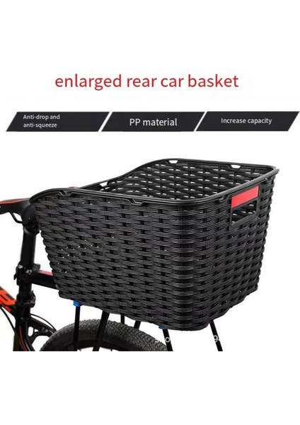 Arka Bisiklet Sepeti Bisiklet Sepeti Arka - Rafa Monte Bisiklet Kargosu, Yetişkin, E-Bisiklet ve Bisikletlerin Arka Rafına Monte Edilir (Yurt Dışından) fiyatları