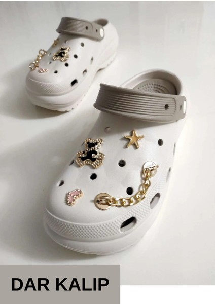 Kalın Taban Taş Detaylı Rahat Kadın Doktor Hemşire Terliği