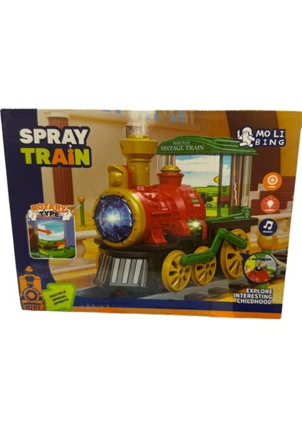 Sesli Işıklı Buhar Çıkaran Çarp Dön Tren 19 cm - Buhar Çıkaran Sesli Müzikli Çarp Dön Tren