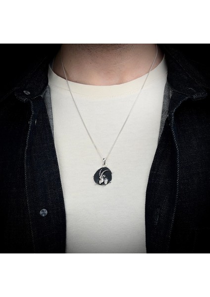 Gümüş Oğlak Burcu Kolye 925 Ayar Gümüş Unisex Oğlak Burç Taşsız Özel Tasarım Oğlak Figürlü Kolye fırsatları