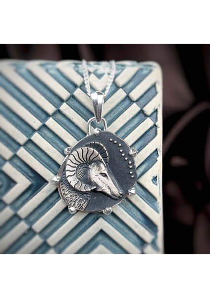 Gümüş Koç Burcu Kolye 925 Ayar Gümüş Unisex Koç Burç Taşsız Özel Tasarım Koç Figürlü Kolye modelleri