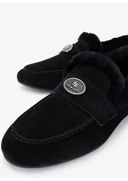 Kadın Deri Loafer Ayakkabı 1046 3426-1 Bn Ayk SK24-25 Syh Yrm Suet/kurk modelleri